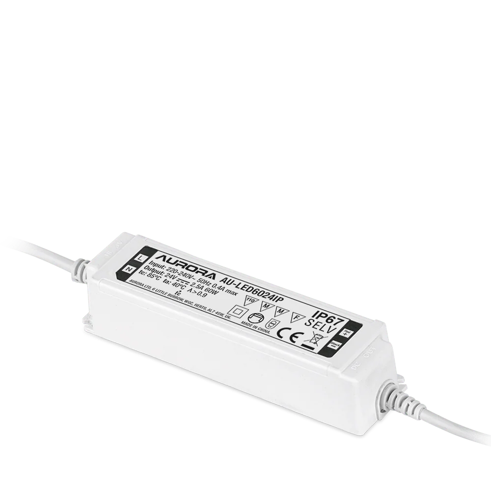 Aurora 60W 24V IP67 Non-Dimmable Constant Voltage LED Driver - AU-LED6024IP