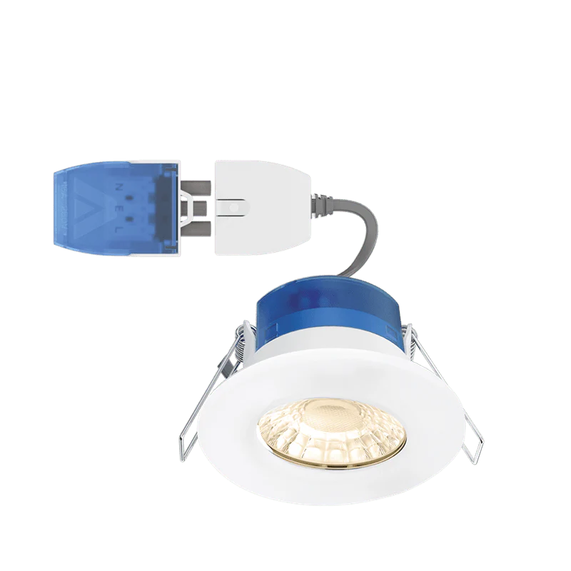 Aurora R6 6W Dimmable IP65 Fast Fix Downlight Warm White - White - AU-R6FF-30
