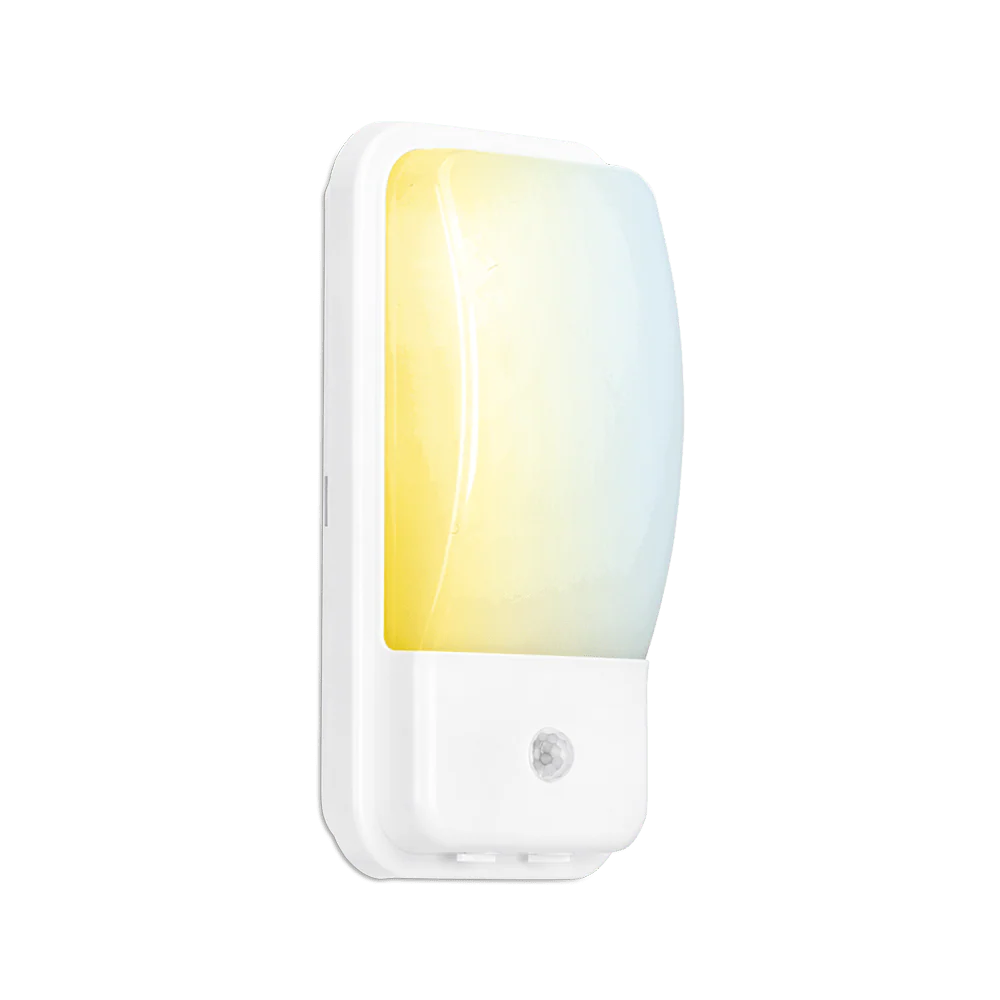 Aurora UtiliteXCS 10W IP65 PIR CCT Rectangular Bulkhead 3000/4000/6500K - White - AU-BH10PIRCSW