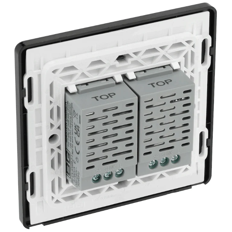 BG Evolve Matt Black 200W Double Touch Dimmer Switch 2-Way Master - PCDMBTDM2B - Image 3