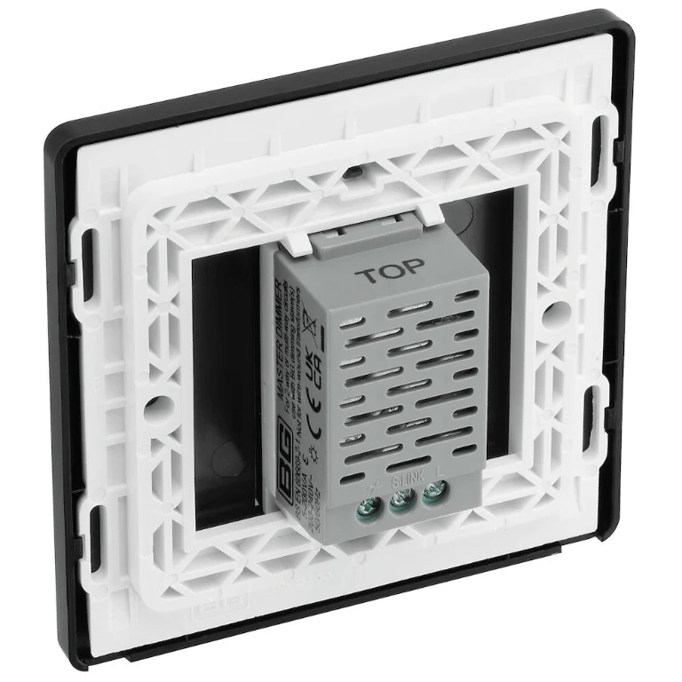 BG Evolve Matt Black 200W Single Touch Dimmer Switch 2-Way Master - PCDMBTDM1B - Image 3