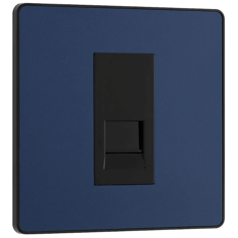 BG Evolve Matt Blue Single Master Telephone Socket - PCDDBBTM1B