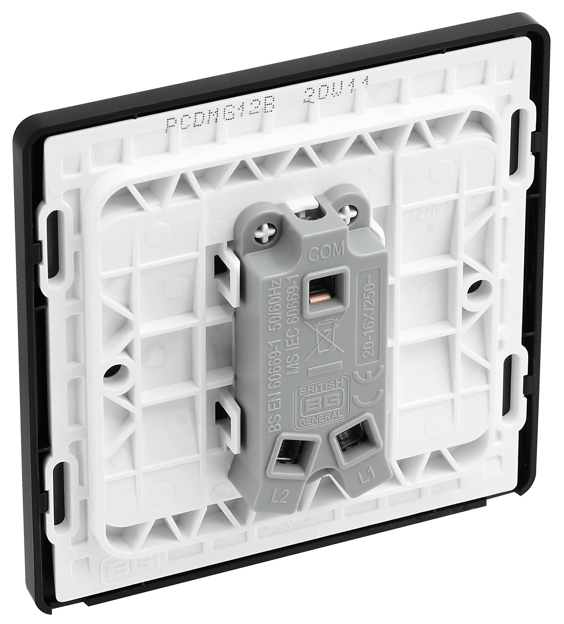 BG Evolve Matt Grey Single Light Switch 20A 16AX 2 Way - PCDMG12B - Image 3
