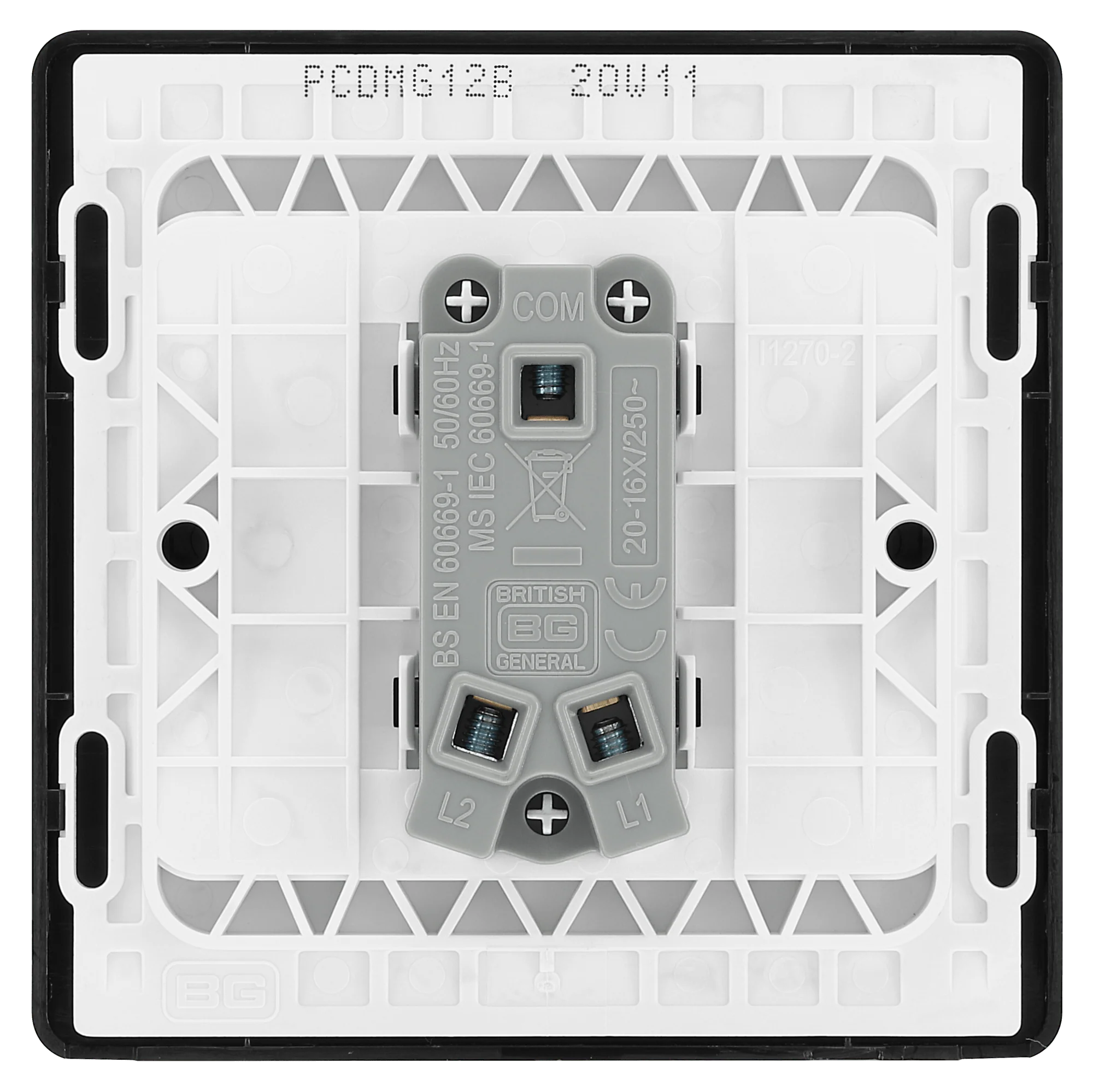 BG Evolve Matt Grey Single Light Switch 20A 16AX 2 Way - PCDMG12B - Image 4