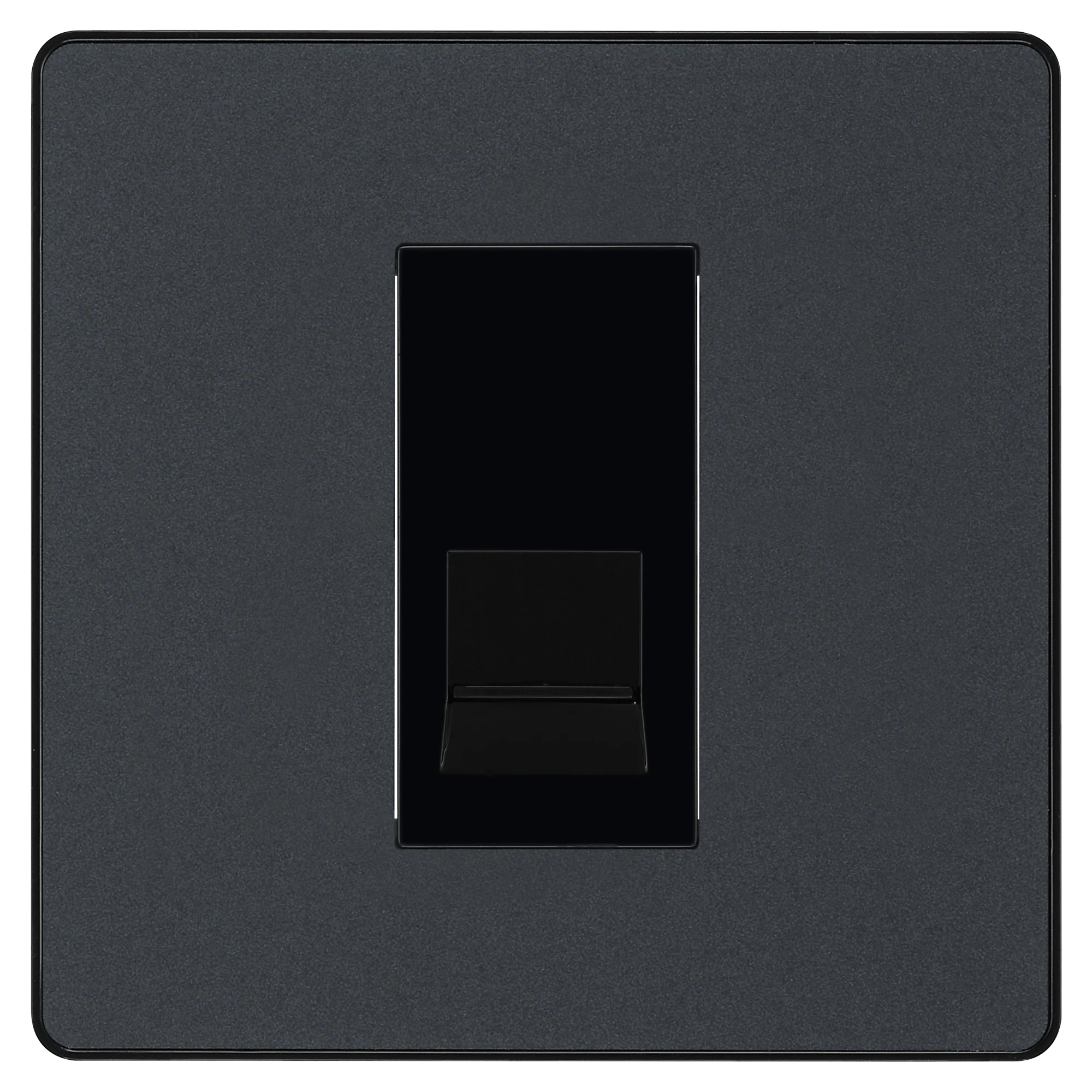 BG Evolve Matt Grey Single Master Telephone Socket - PCDMGBTM1B - Image 2