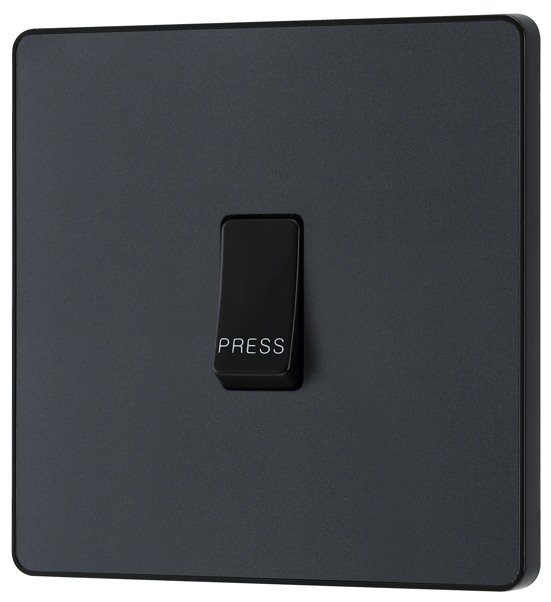 BG Evolve Matt Grey Single Press Switch 10A - PCDMG14B - Image 3