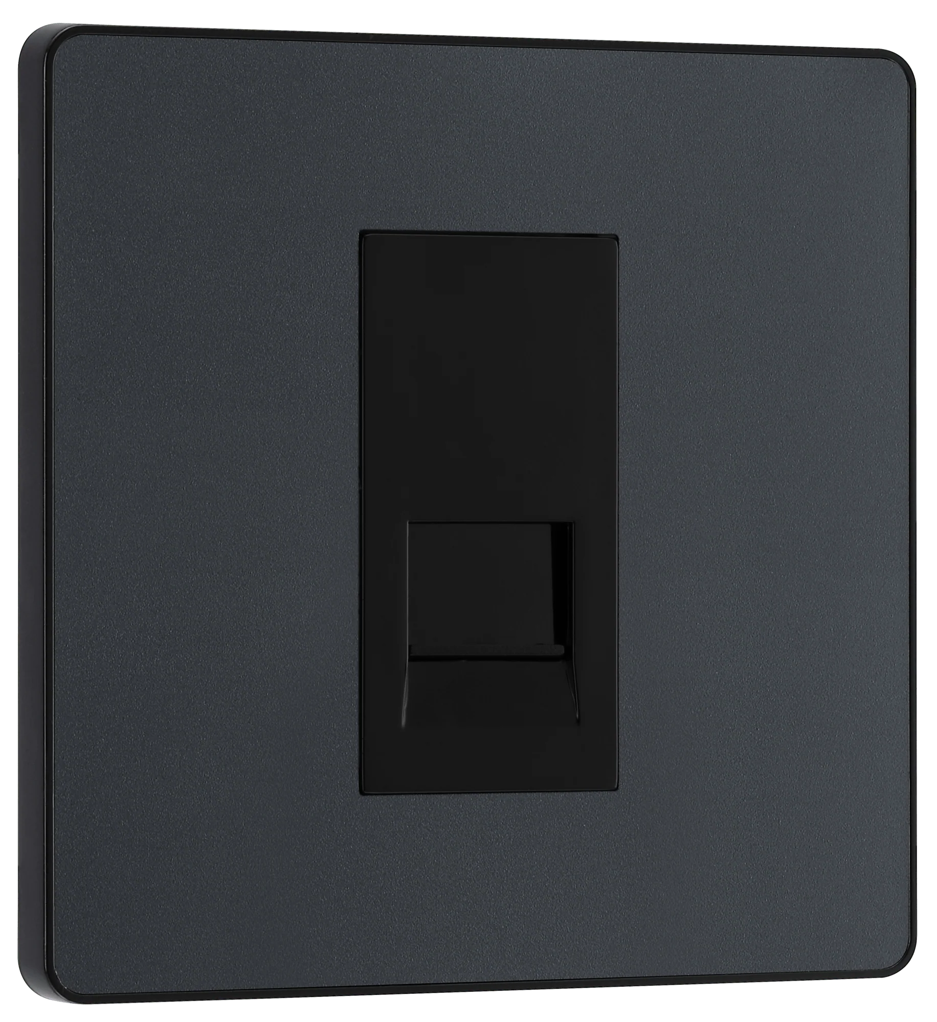 BG Evolve Matt Grey Single Secondary Telephone Socket - PCDMGBTS1B