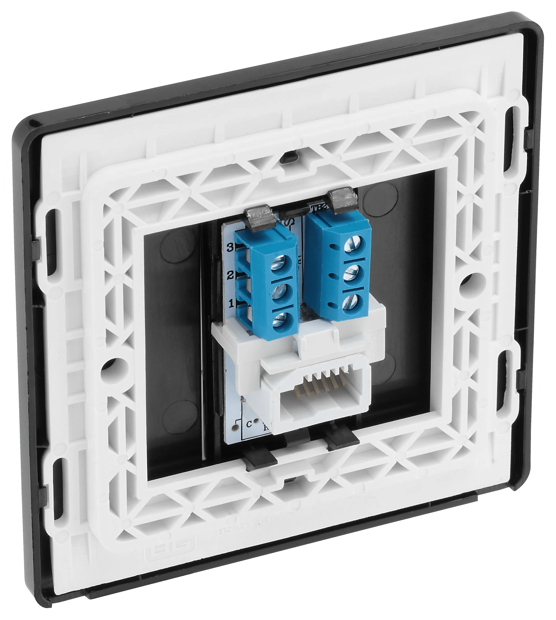BG Evolve Matt Grey Single Secondary Telephone Socket - PCDMGBTS1B - Image 5