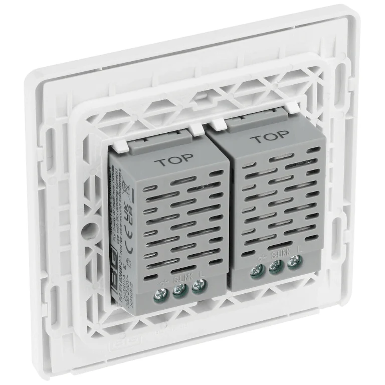 BG Evolve Pearl White 200W Double Touch Dimmer Switch 2-Way Master - PCDCLTDM2W - Image 2