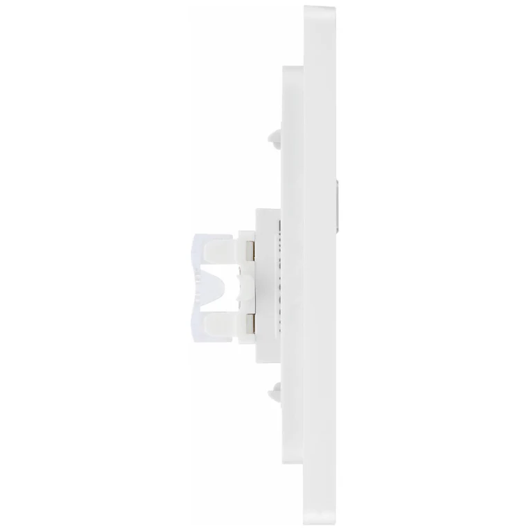 BG Evolve Pearl White Single RJ45 Cat 6 Data Outlet Ethernet Socket - PCDCLRJ451W - Image 2