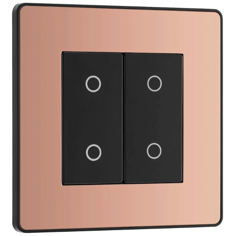 BG Evolve Polished Copper 200W Double Touch Dimmer Switch 2-Way Secondary - PCDCPTDS2B