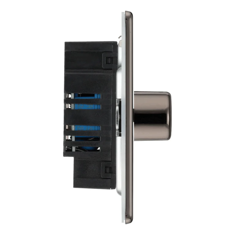 BG Screwless Flatplate Black Nickel Single Intelligent Led Dimmer Switch, 2-Way Push On/Off - FBN81 - Image 2