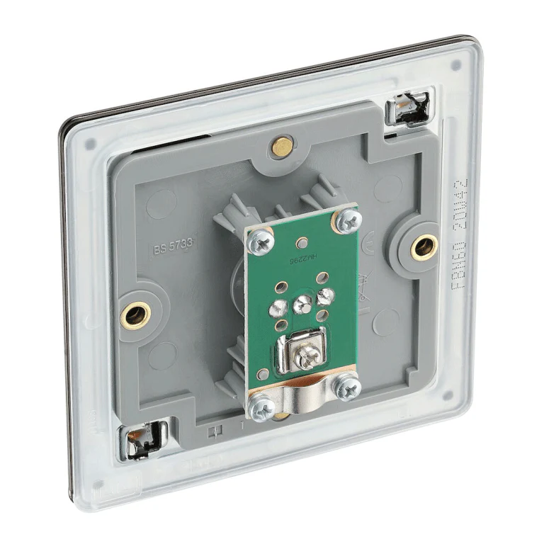 BG Screwless Flatplate Black Nickel Single Socket For Tv Or Fm Co-Axial Aerial Connection - FBN60 - Image 2