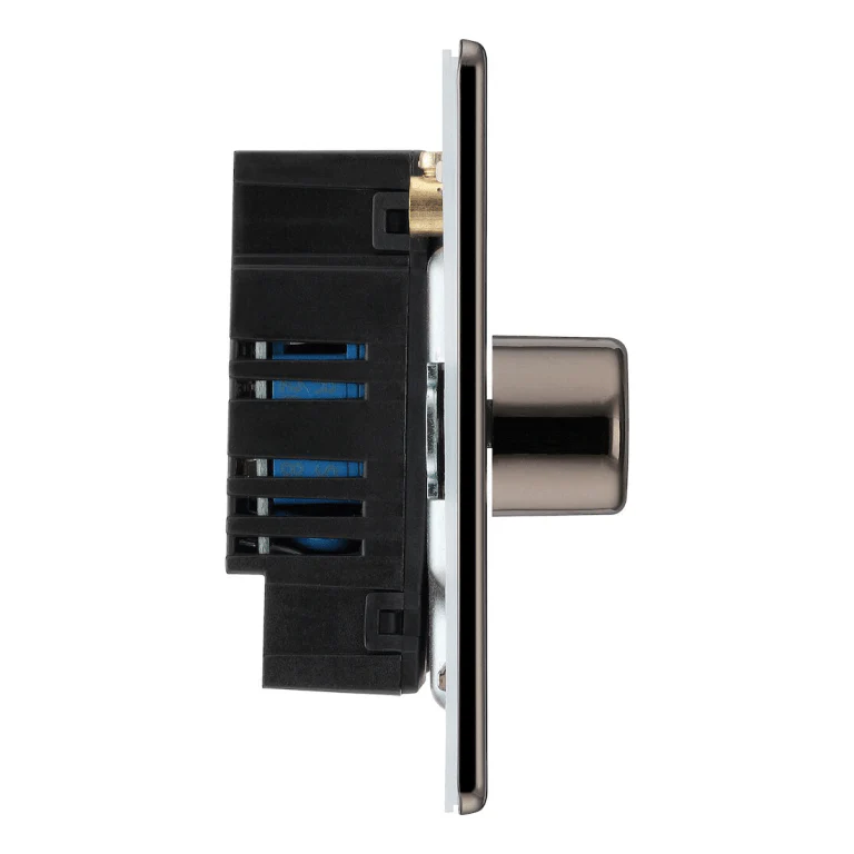 BG Screwless Flatplate Black Nickel Quadruple Intelligent Led Dimmer Switch, 2-Way Push On/Off - FBN84 - Image 2