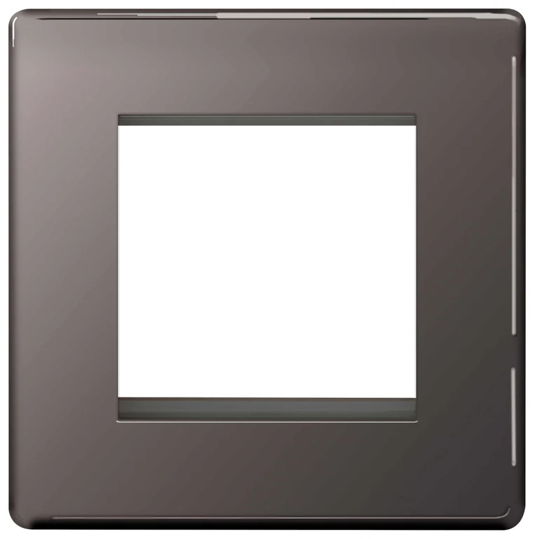 BG Flat Plate Black Nickel 2 Mod Sq Front Plate - FBNEMS2 - Image 2