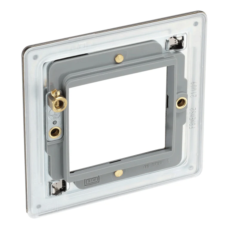 BG Flat Plate Black Nickel 2 Mod Sq Front Plate - FBNEMS2 - Image 4