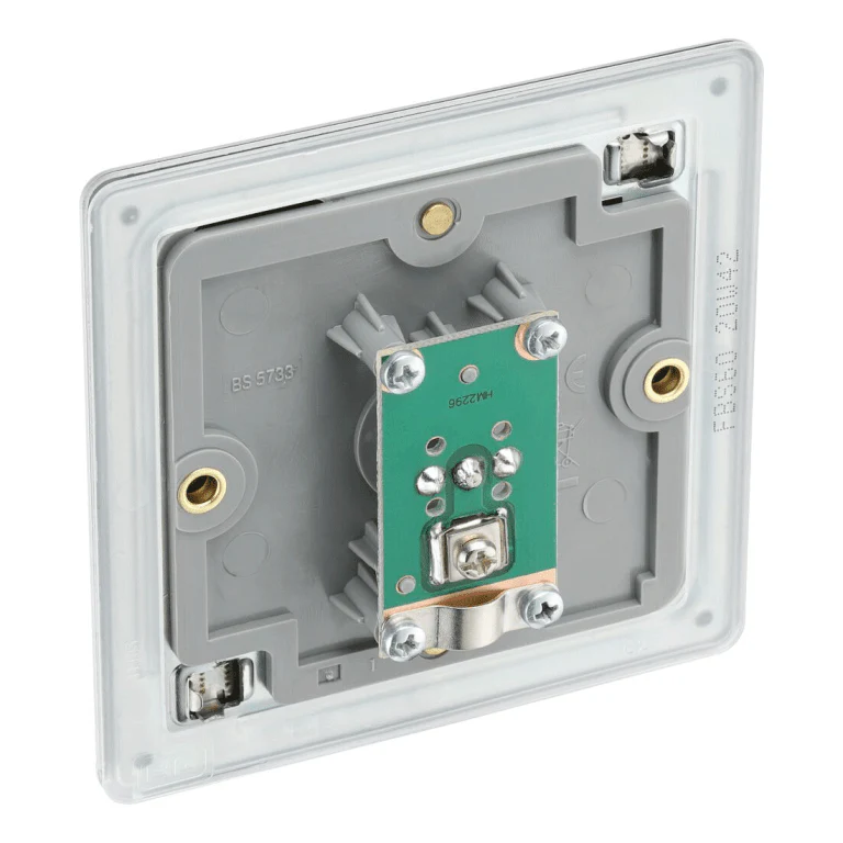BG Screwless Flatplate Brushed Steel Single Socket For Tv Or Fm Co-Axial Aerial Connection - FBS60 - Image 3