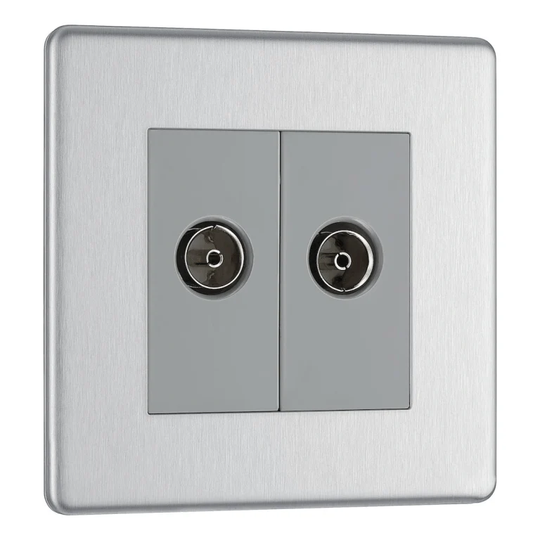 BG Flat Plate Brushed Steel Gr 2G Iso Co Ax Skt - FBS63