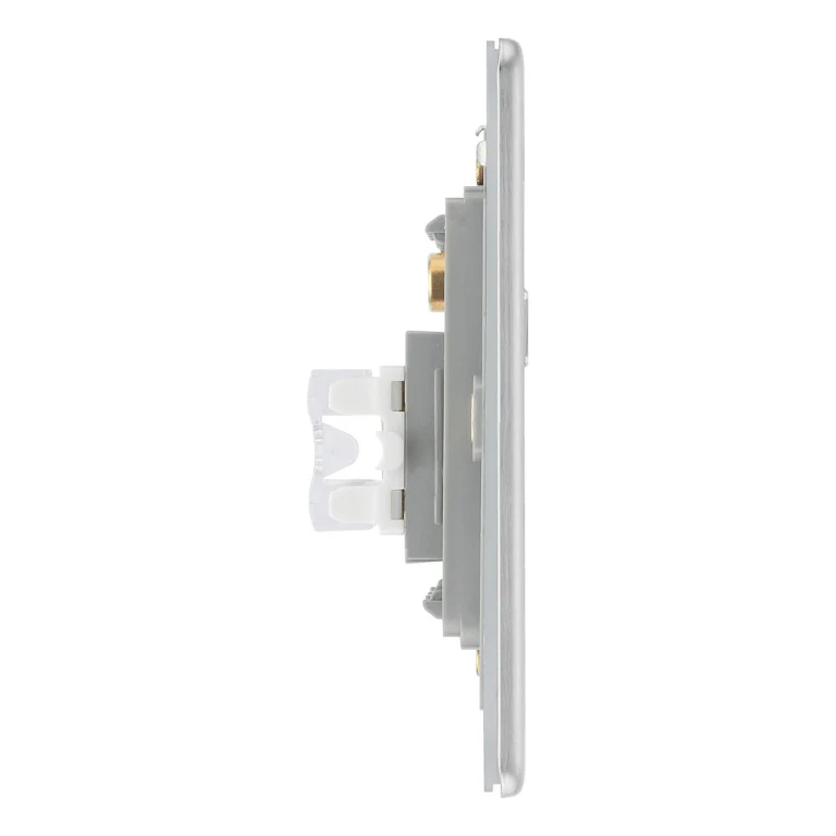 BG Flat Plate Brushed Steel Rj45 Data Skt 2G - FBSRJ452 - Image 2