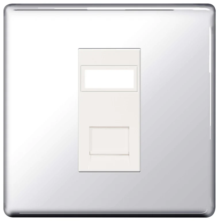 BG Flat Plate Polished Chrome Rj45 Data Skt 1G - FPCRJ451 - Image 2