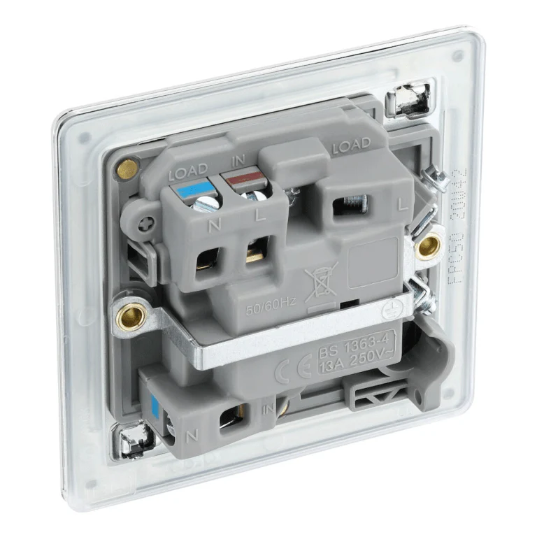 BG Screwless Flatplate Polished Chrome Switched 13A Fused Connection Unit - FPC50 - Image 3