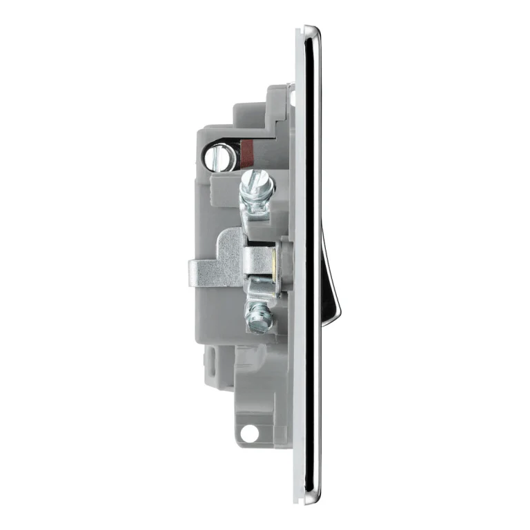 BG Screwless Flatplate Polished Chrome Switched 13A Fused Connection Unit, With Power Indicator - FPC52 - Image 2