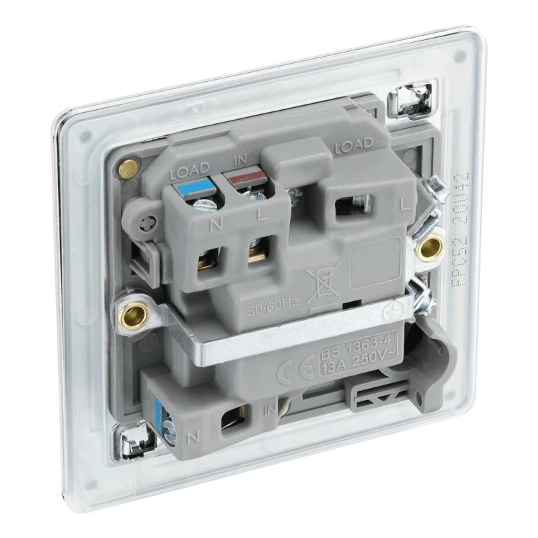 BG Screwless Flatplate Polished Chrome Switched 13A Fused Connection Unit, With Power Indicator - FPC52 - Image 3