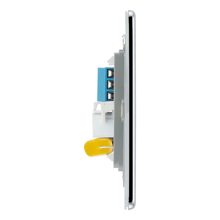 BG Nexus Flatplate Screwless Polished Chrome 2 Gang Double Telephone Master Socket - FPCBTM2 - Image 2