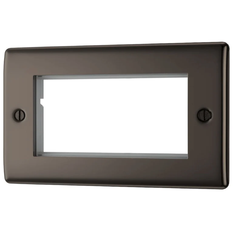 BG Nexus Metal Quad Euro Module Blanking Plate - Black Nickel - NBNEMR4