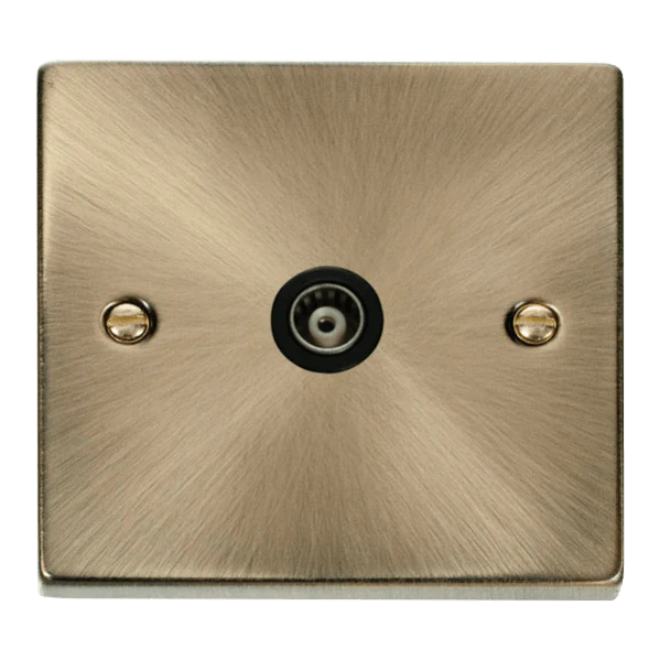 Click Scolmore Deco 1 Gang Isolated Co-Axial Socket - VPAB158BK