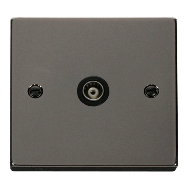 Click Scolmore Deco 1 Gang Isolated Co-Axial Socket - VPBN158BK