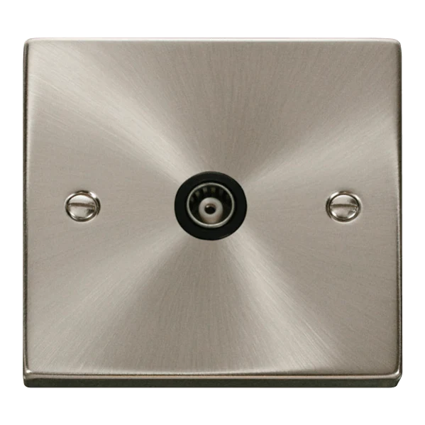 Click Scolmore Deco  1 Gang Isolated Co-Axial Socket - VPSC158BK