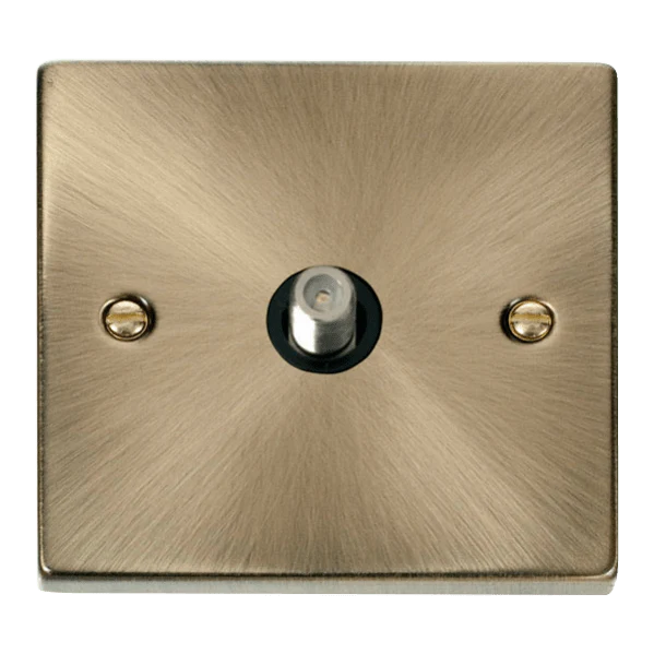 Click Scolmore Deco 1 Gang Non-Isolated Satellite Socket - VPAB156BK