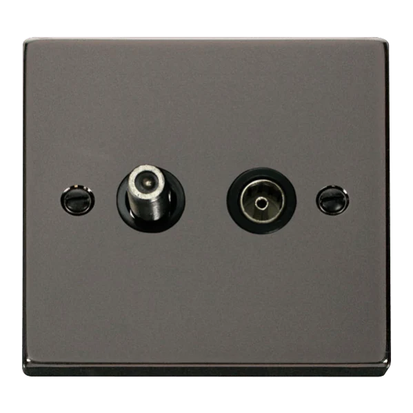 Click Scolmore Deco 1 Gang Non-Isolated Satellite Socket - VPBN157BK