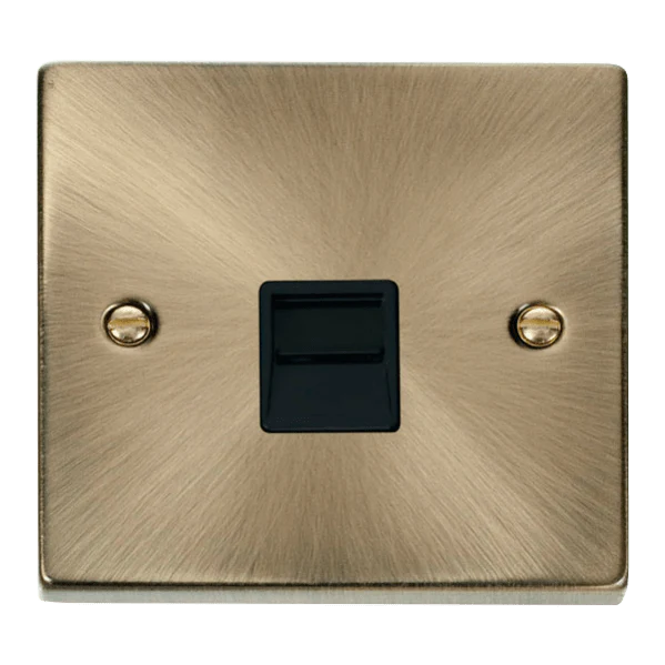 Click Scolmore Deco 1 Gang Secondary Telephone Socket - VPAB125BK