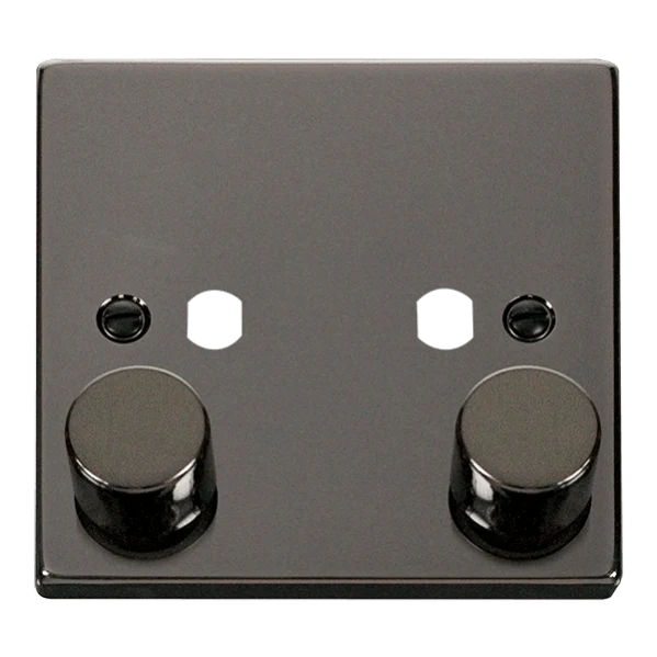 Click Scolmore Deco 2 Gang Dimmer Plate and Knob - VPBN152PL