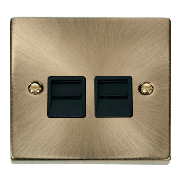Click Scolmore Deco 2 Gang Master Telephone Socket - VPAB121BK