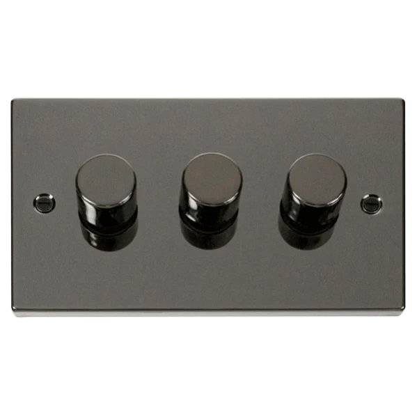 Click Scolmore Deco 3 Gang 2 Way Dimmer Swtiches - VPBN153