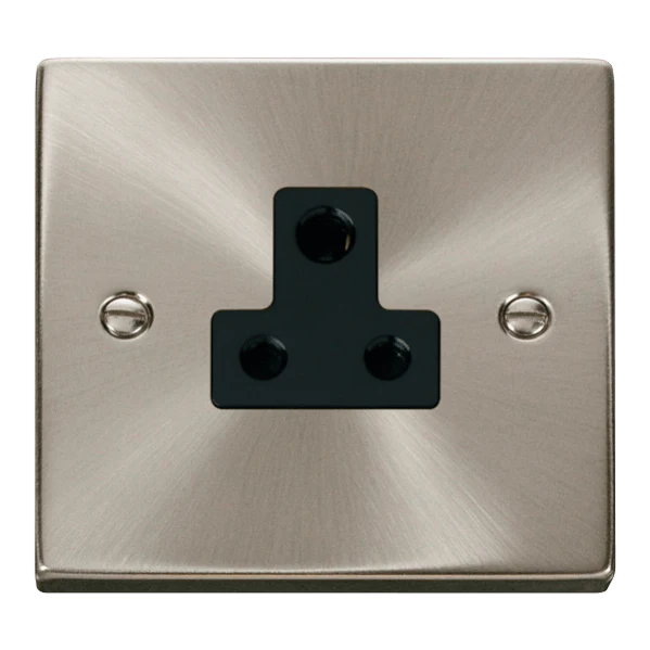 Click Scolmore Deco 5A Round Pin Socket - VPSC038BK