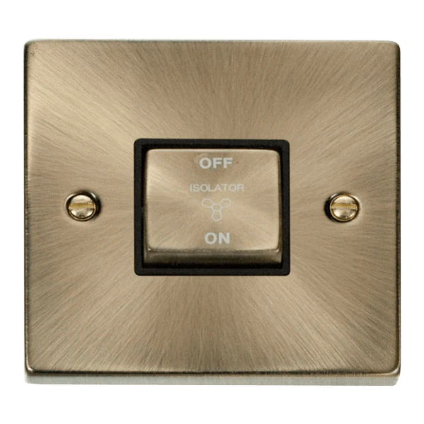 Click Scolmore Deco Ingot 10A 3 Pole Fan Isolation Switch - VPAB520BK