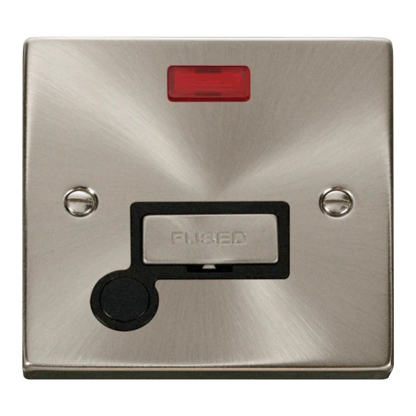 Click Scolmore Deco Ingot 13A Flex Outlet Neon Fused Spur Unit - VPSC553BK