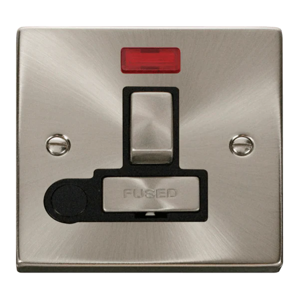Click Scolmore Deco Ingot 13A Flex Outlet Neon Switched Fused Spur Unit - VPSC552BK