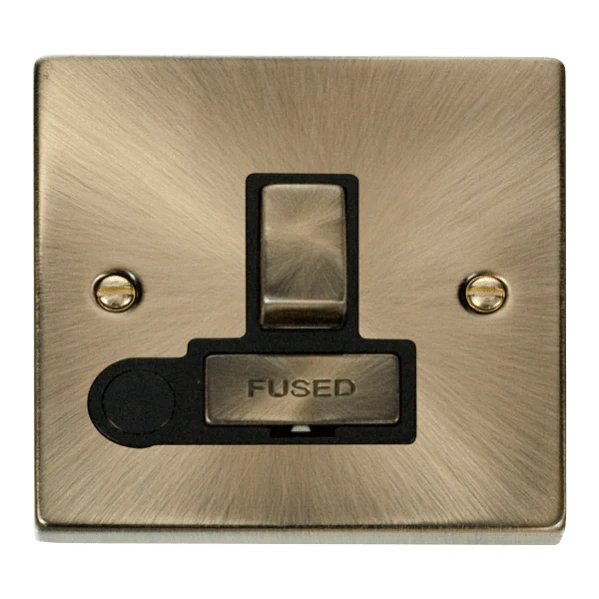 Click Scolmore Deco Ingot 13A Flex Outlet Switched Fused Spur Unit - VPAB551BK