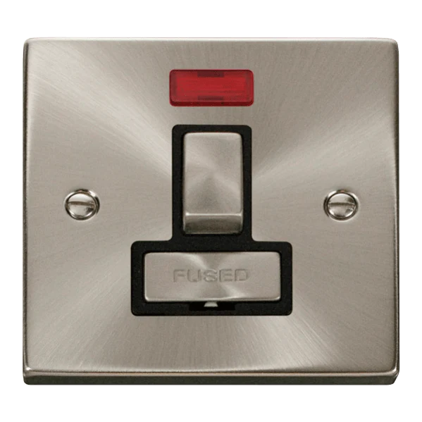 Click Scolmore Deco Ingot 13A Neon Switched Fused Spur Unit - VPSC752BK