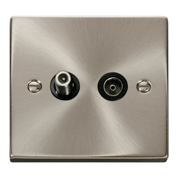 Click Scolmore Deco Non-Isolated Co-Axial and Satellite Socket - VPSC170BK