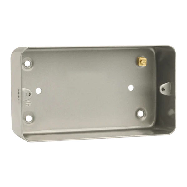 Click Scolmore Essentials Metal Clad 40MM Double Back Box Without Knockout - CL086