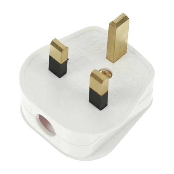 Click Scolmore Essentials Uk Resiliant 13A Plug (5A) White - PA303