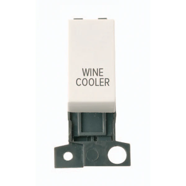 Click Scolmore MiniGrid 13A Resistive Double-Pole Switch Module Polar White - MD018PW