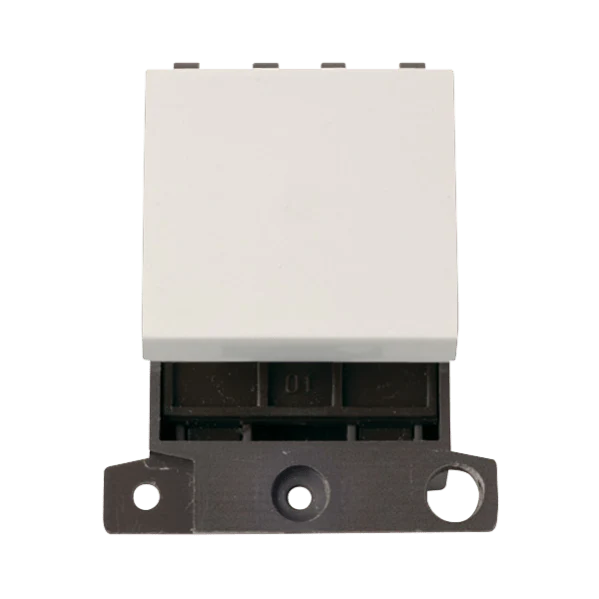 Click Scolmore MiniGrid 20A Double-Pole Switch Module White - MD022PW