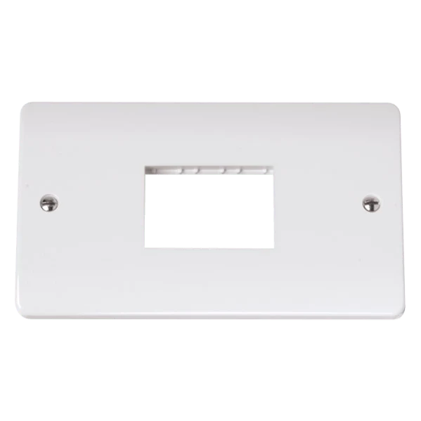 Click Scolmore MiniGrid Double Plate Triple Aperture White - CMA432
